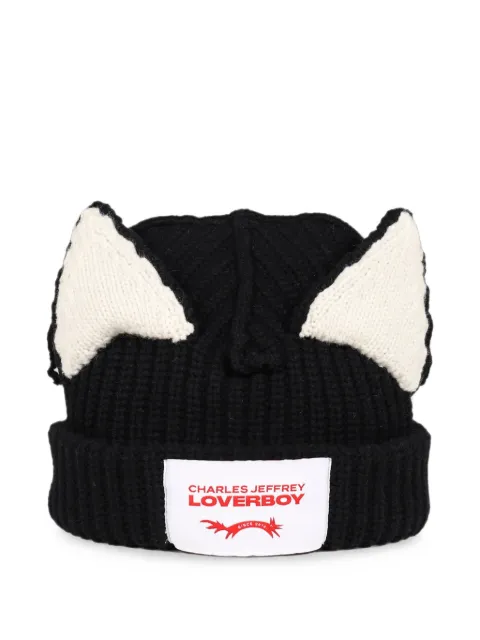 Charles Jeffrey Loverboy chunky-knit ears beanie hat