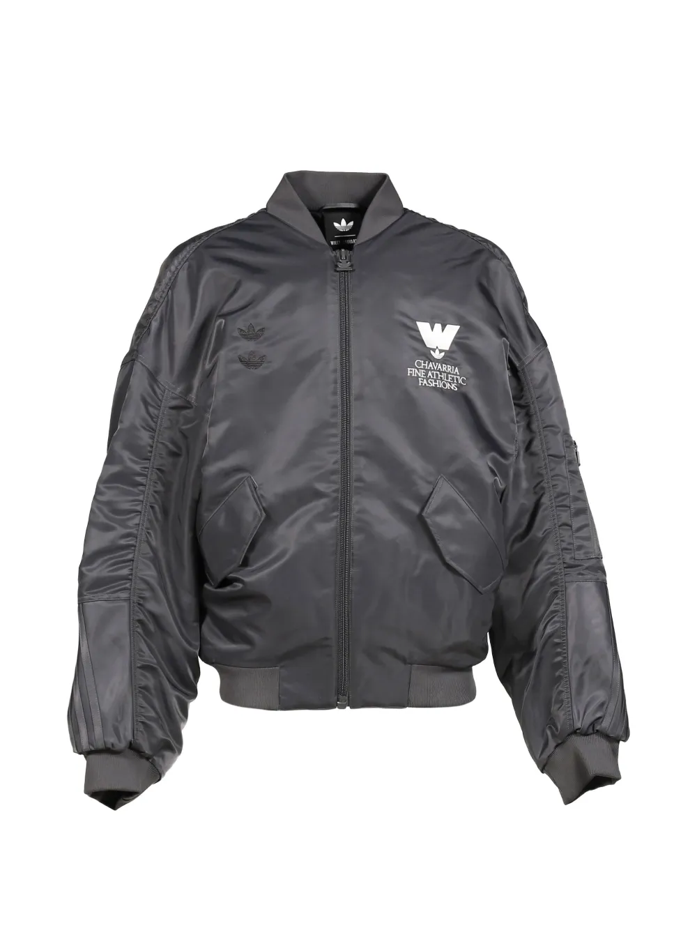 adidas x Willy Chavarria logo-patch bomber jacket Grijs
