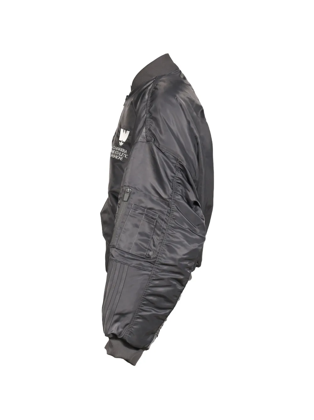adidas x Willy Chavarria logo-patch bomber jacket Grijs
