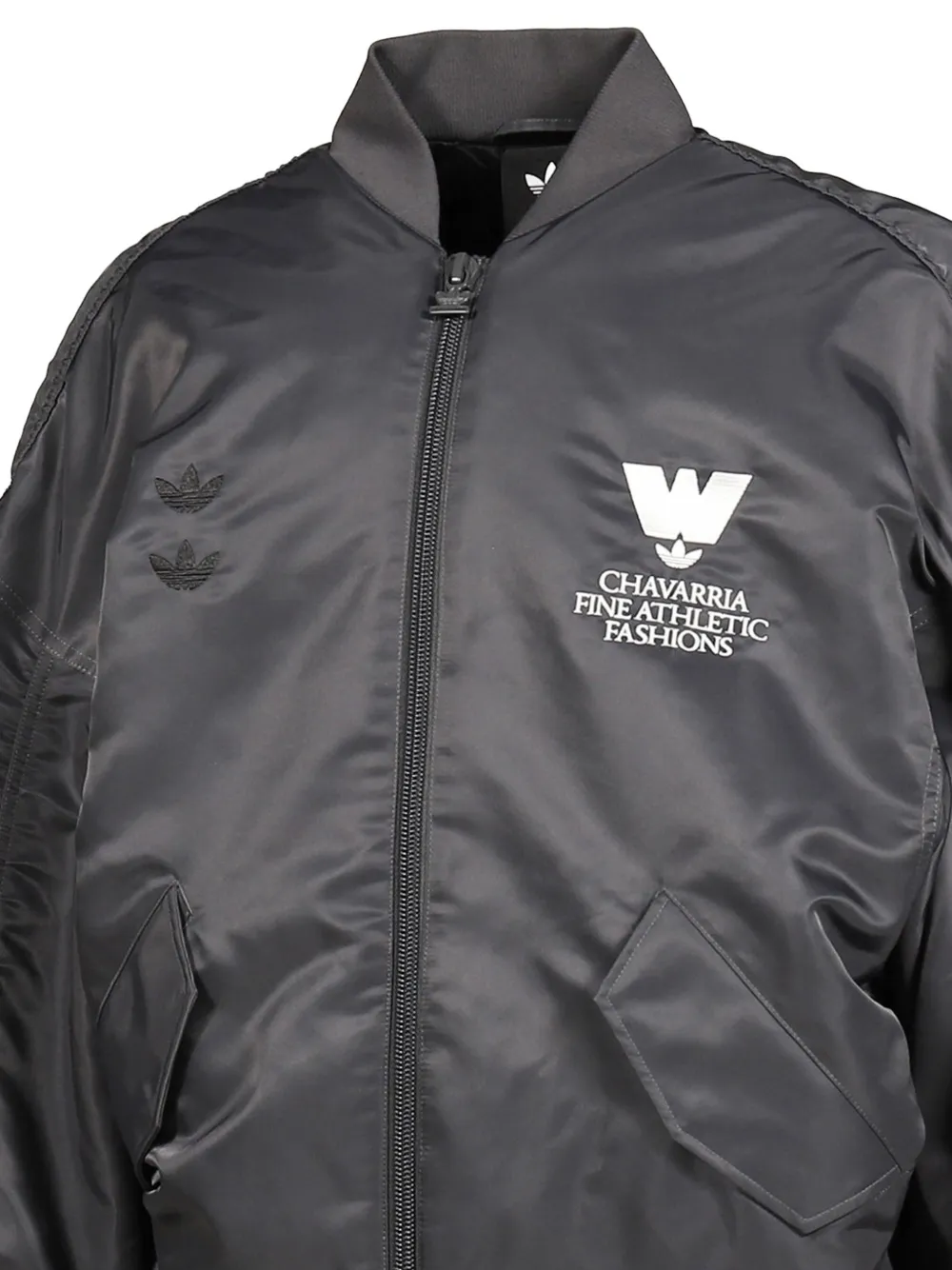 adidas x Willy Chavarria logo-patch bomber jacket Grijs