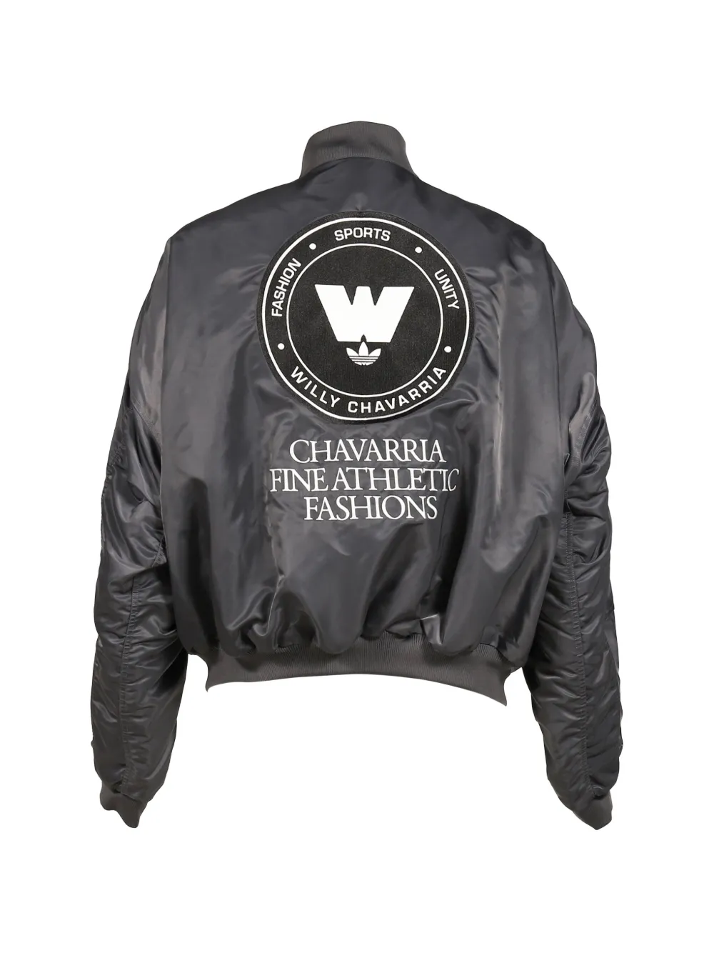 adidas x Willy Chavarria logo-patch bomber jacket Grijs