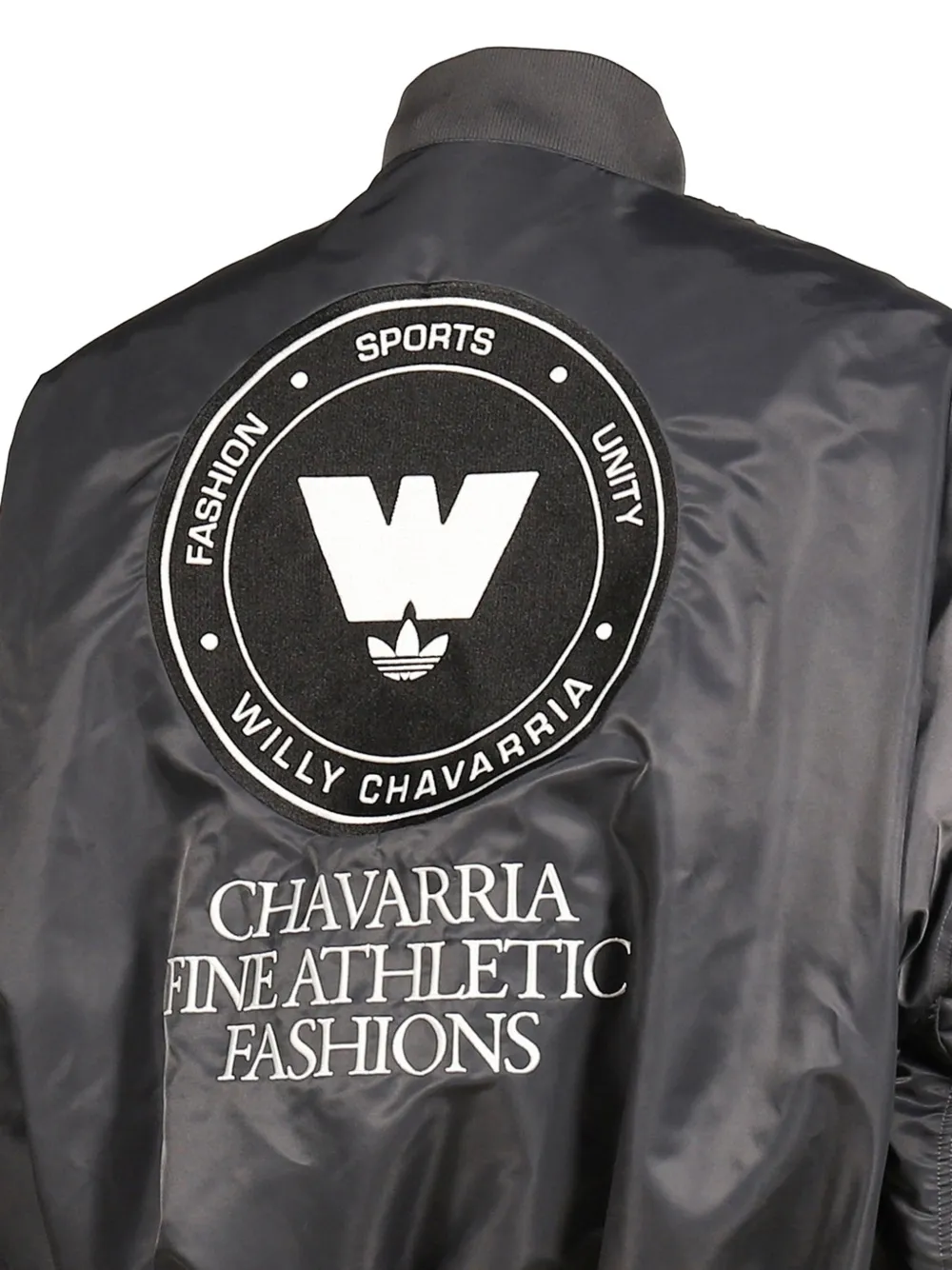 adidas x Willy Chavarria logo-patch bomber jacket Grijs