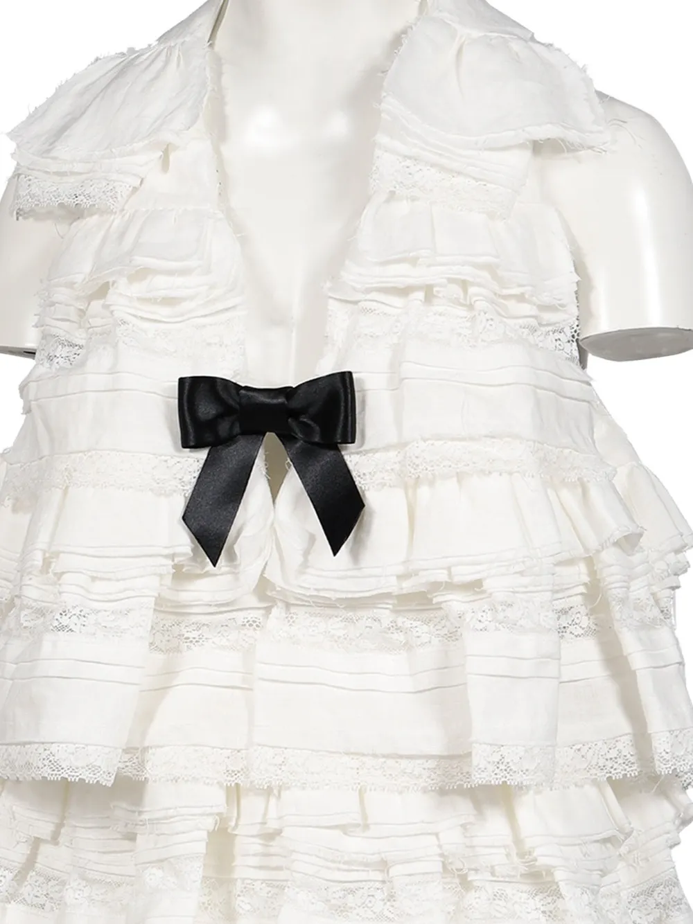 SHUSHU TONG Mini-jurk met kant Wit