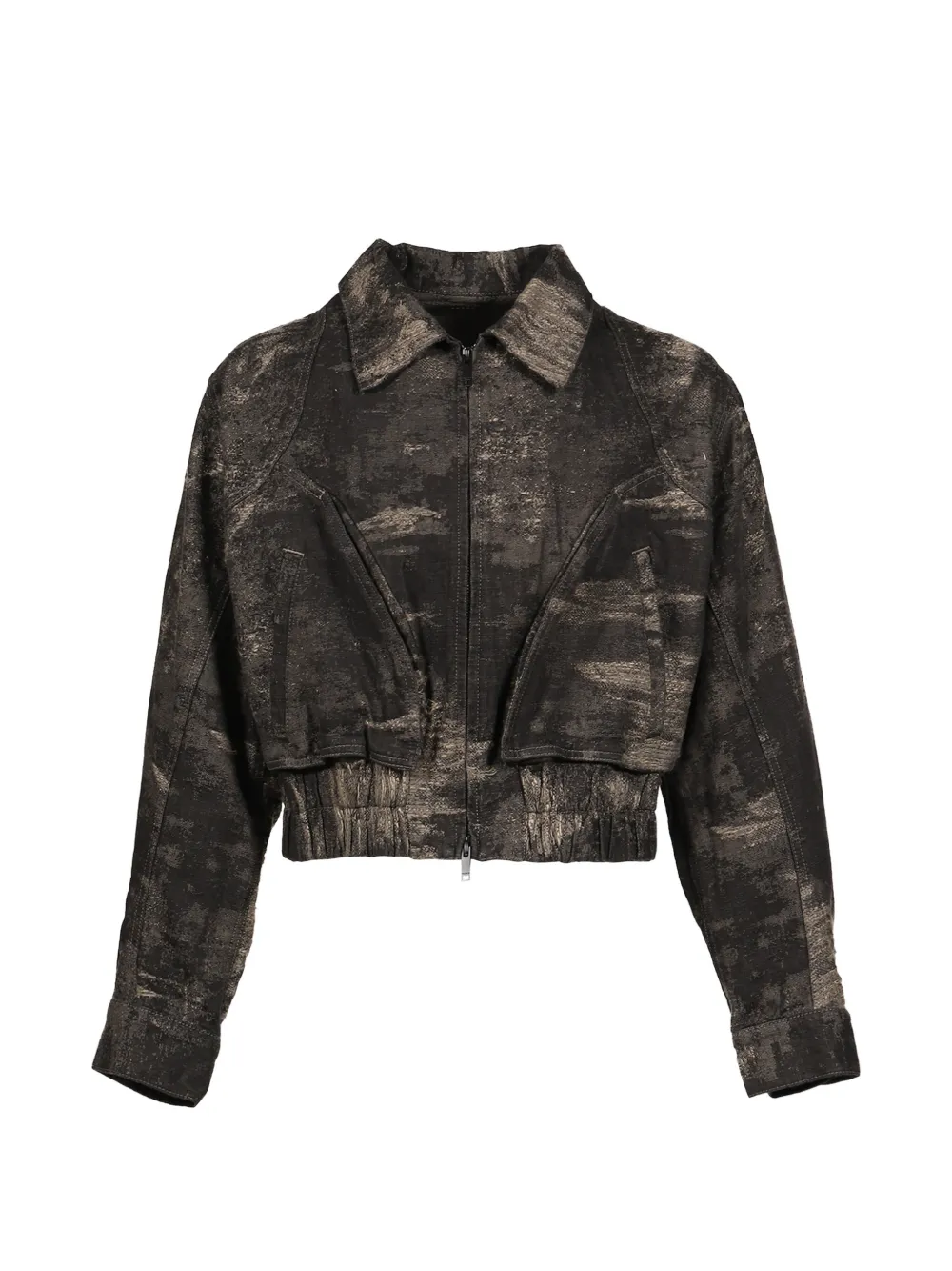 Taakk distressed denim jacket - Schwarz