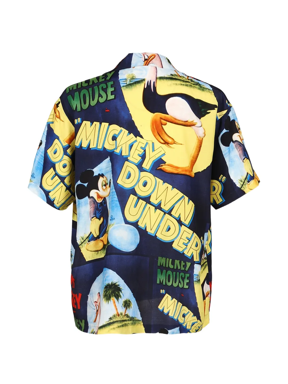 PORTER CLASSIC Mickey & Bird Aloha overhemd Blauw