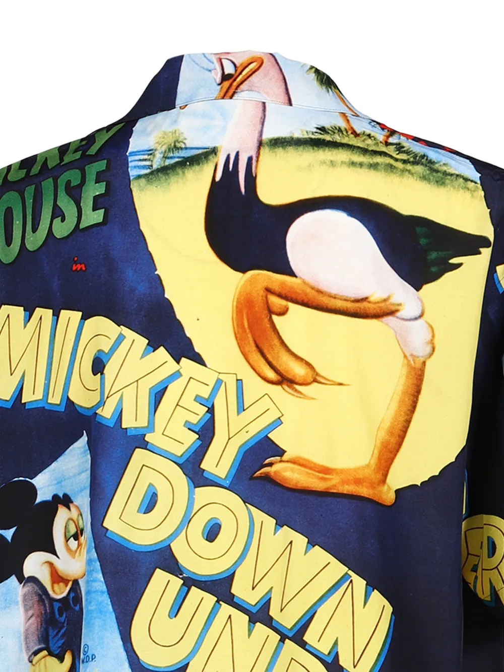 PORTER CLASSIC Mickey & Bird Aloha overhemd Blauw