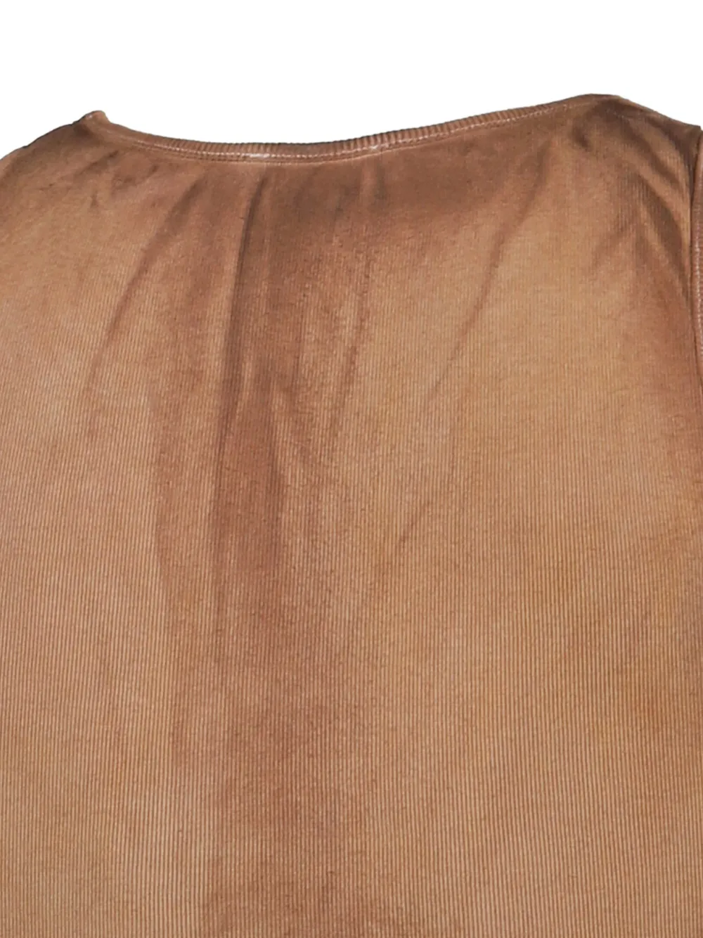 LA MASKARADE Gerafelde tanktop met logoprint Bruin