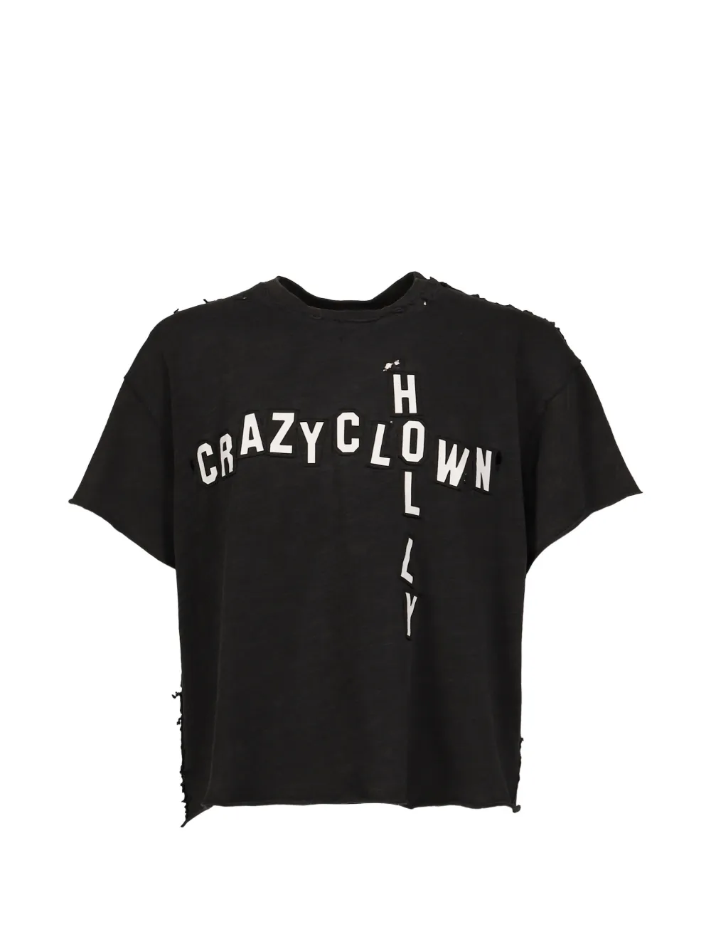 Crazy Clown L.A. distressed graphic-print T-shirt - Nero