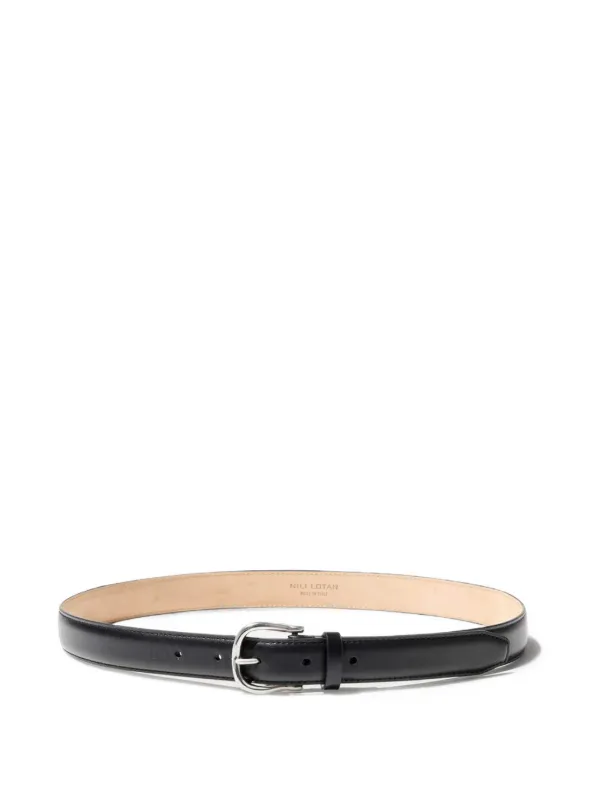 Nili Lotan Amelia Buckle-fastening Leather Belt in Black