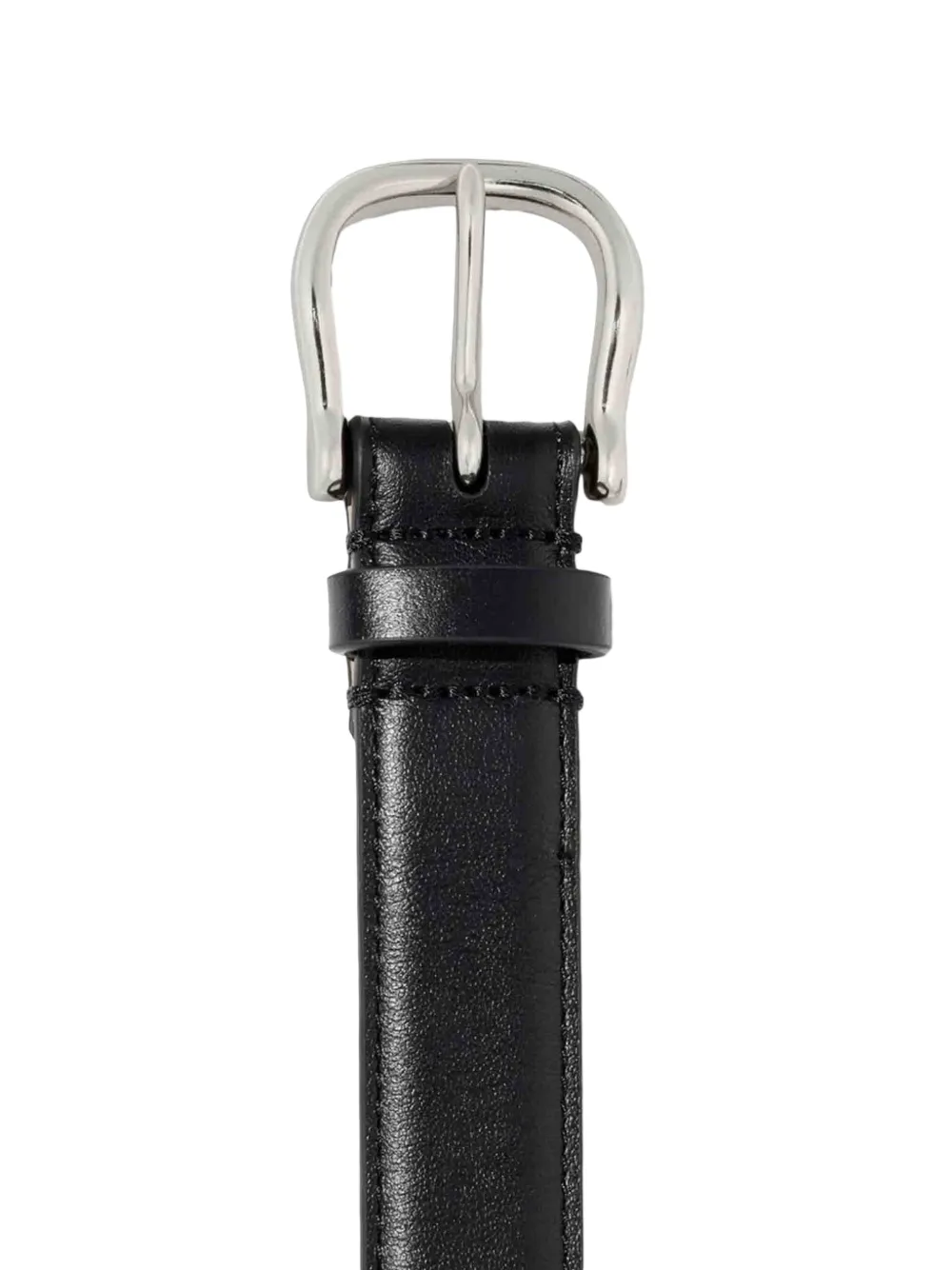 Nili Lotan Amelia Buckle-fastening Leather Belt in Black, view 2