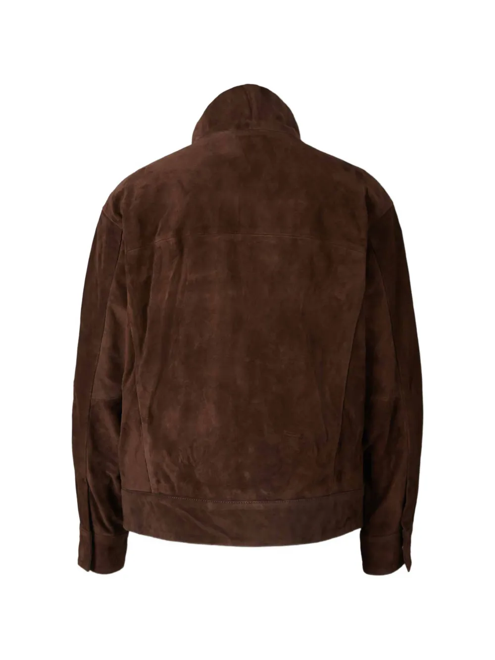 Nili Lotan Cirque Suede Jacket in Brown, view 2
