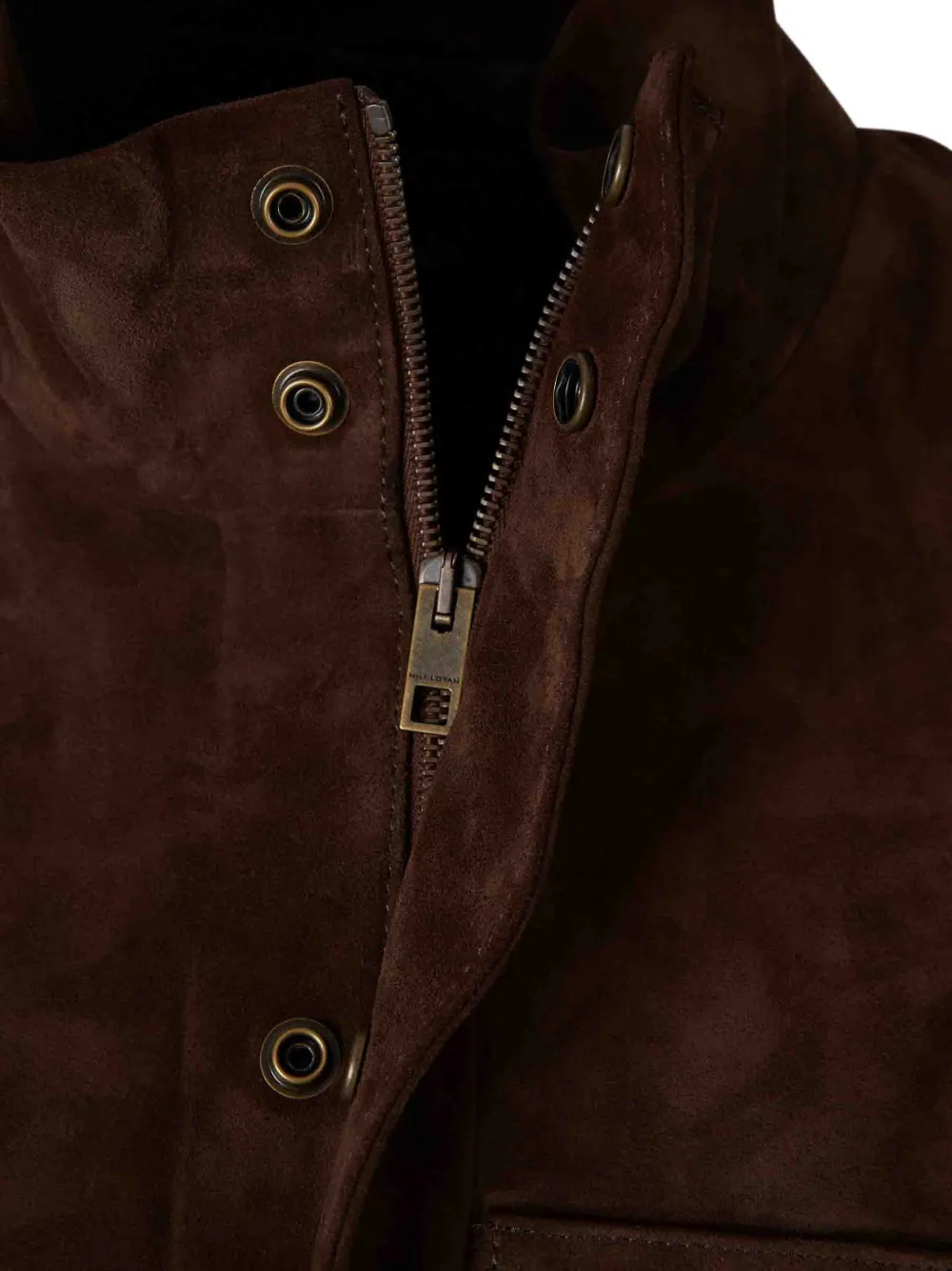 Nili Lotan Cirque Suede Jacket in Brown, view 3