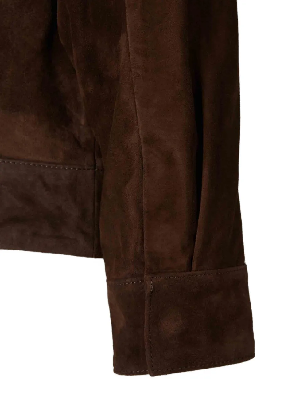 Nili Lotan Cirque Suede Jacket in Brown, view 4