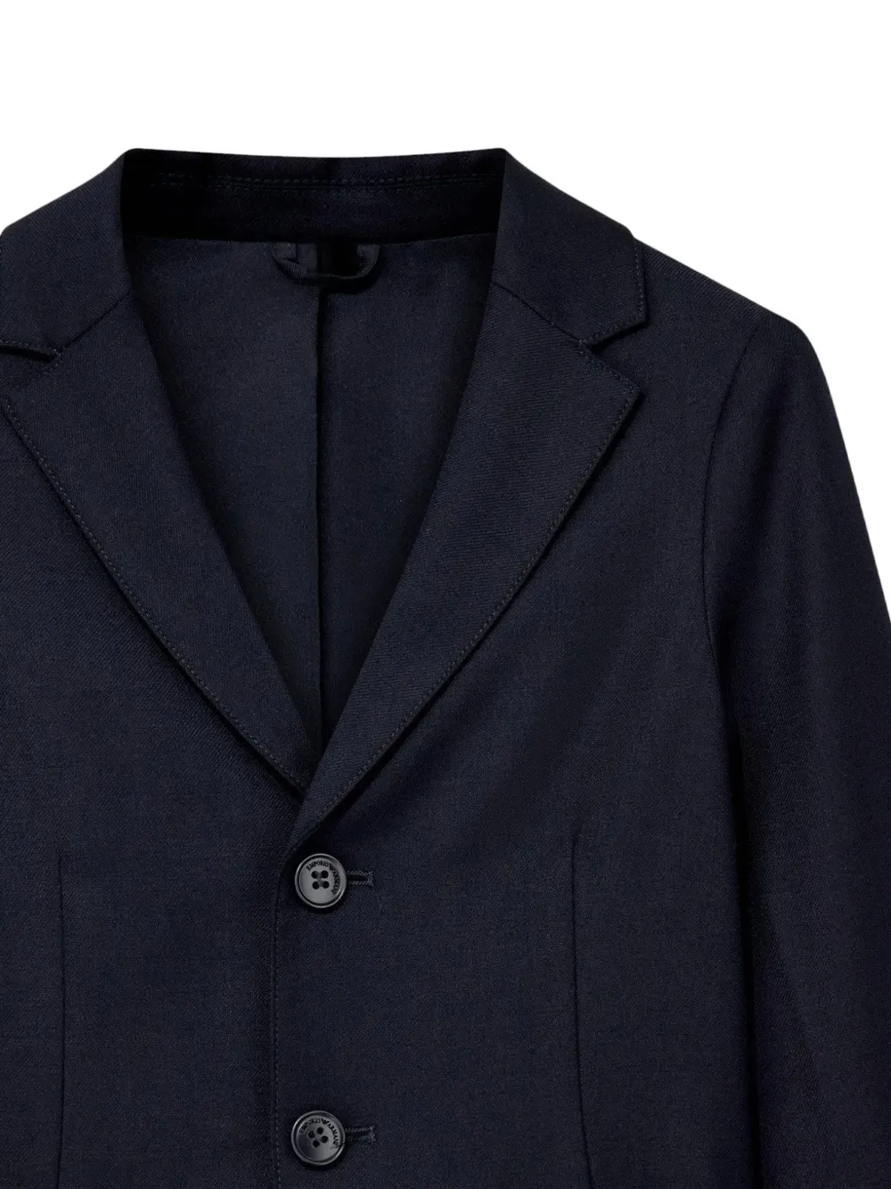 Emporio Armani Kids Jack met enkele rij knopen en stiksels Blauw