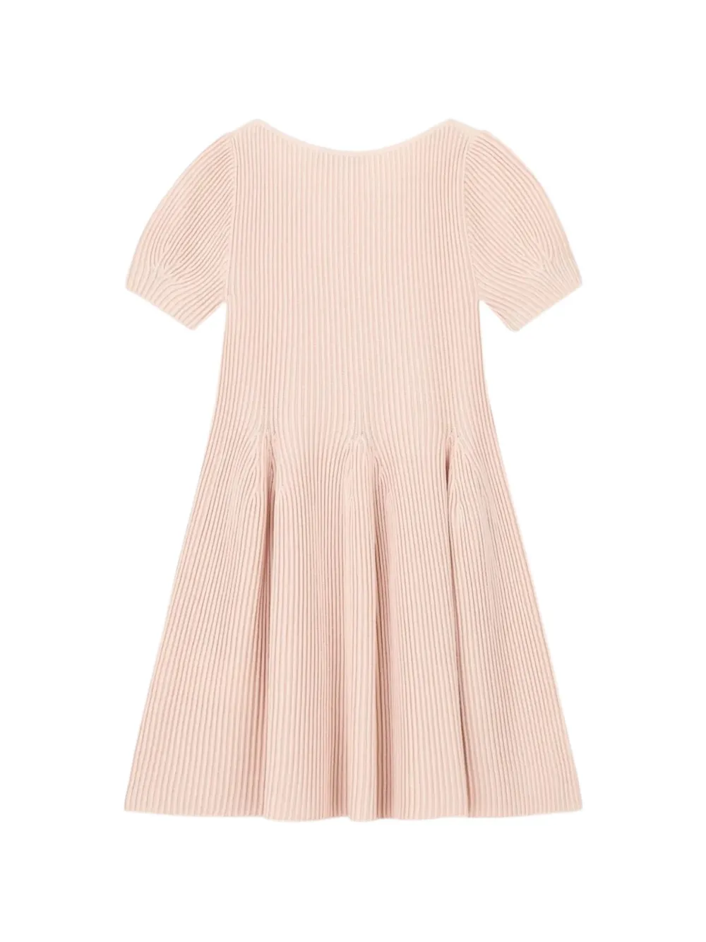 Emporio Armani Kids Geribbelde geplooide jurk Roze