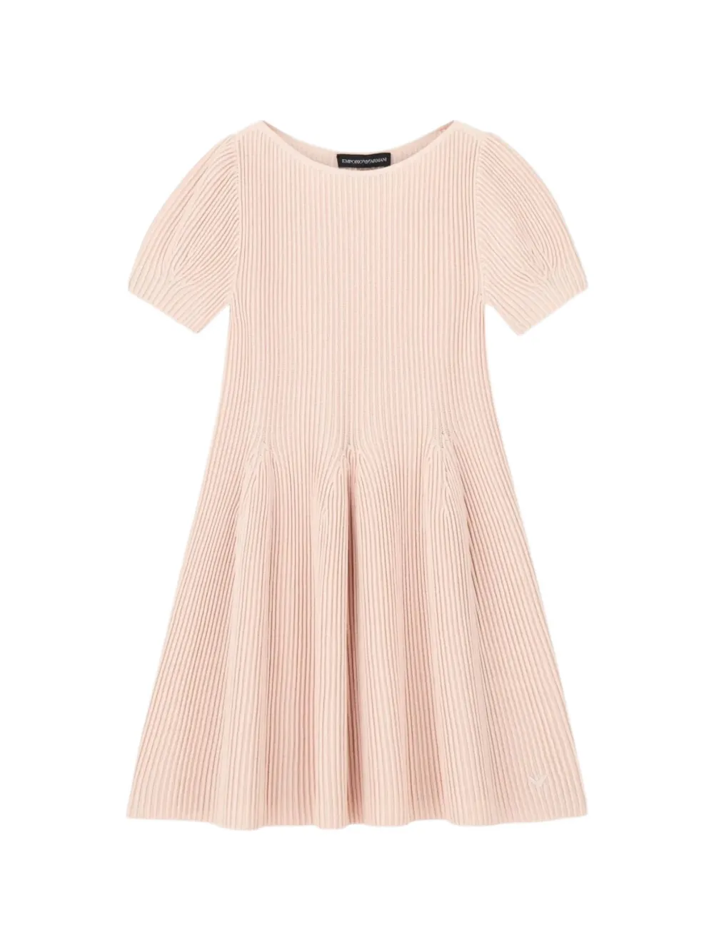 Emporio Armani Kids ribbed pleated dress - Rosa