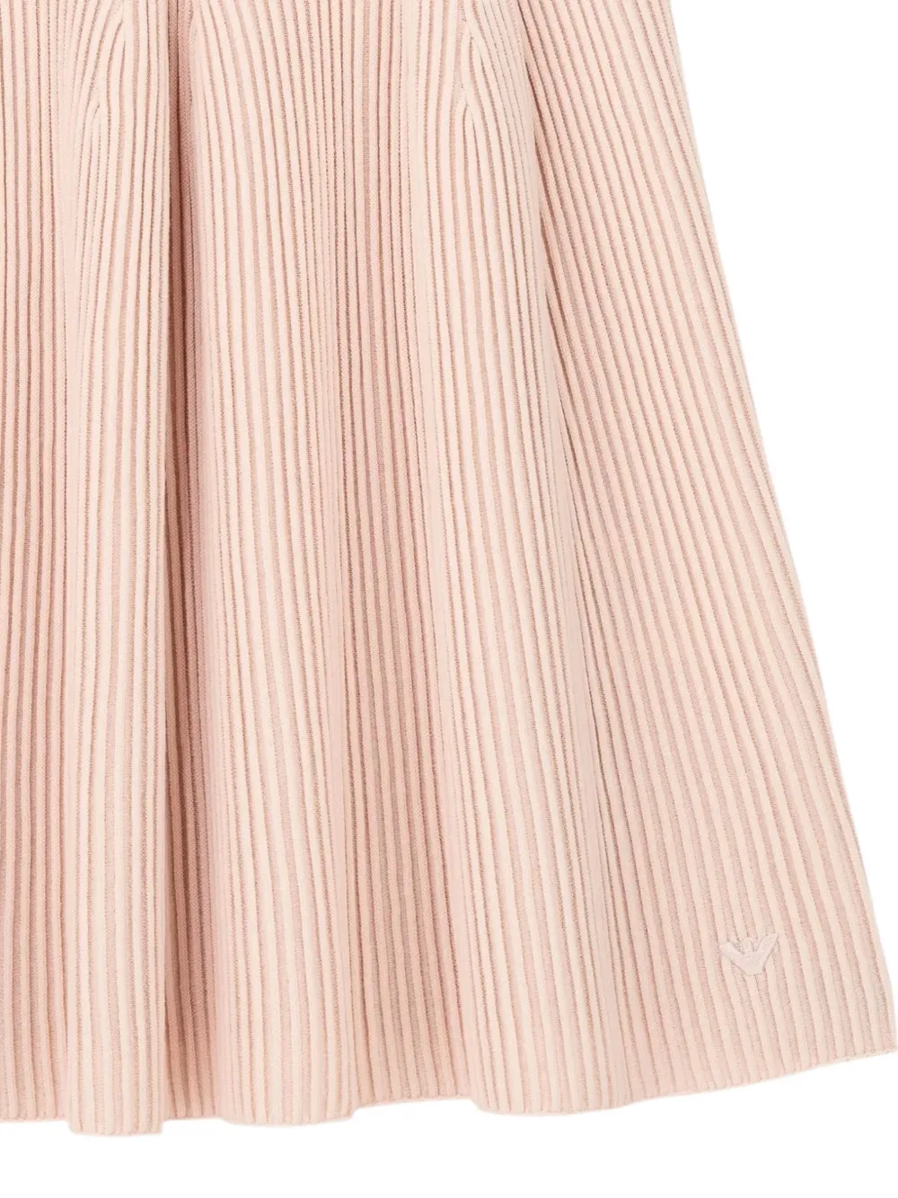Emporio Armani Kids Geribbelde geplooide jurk Roze