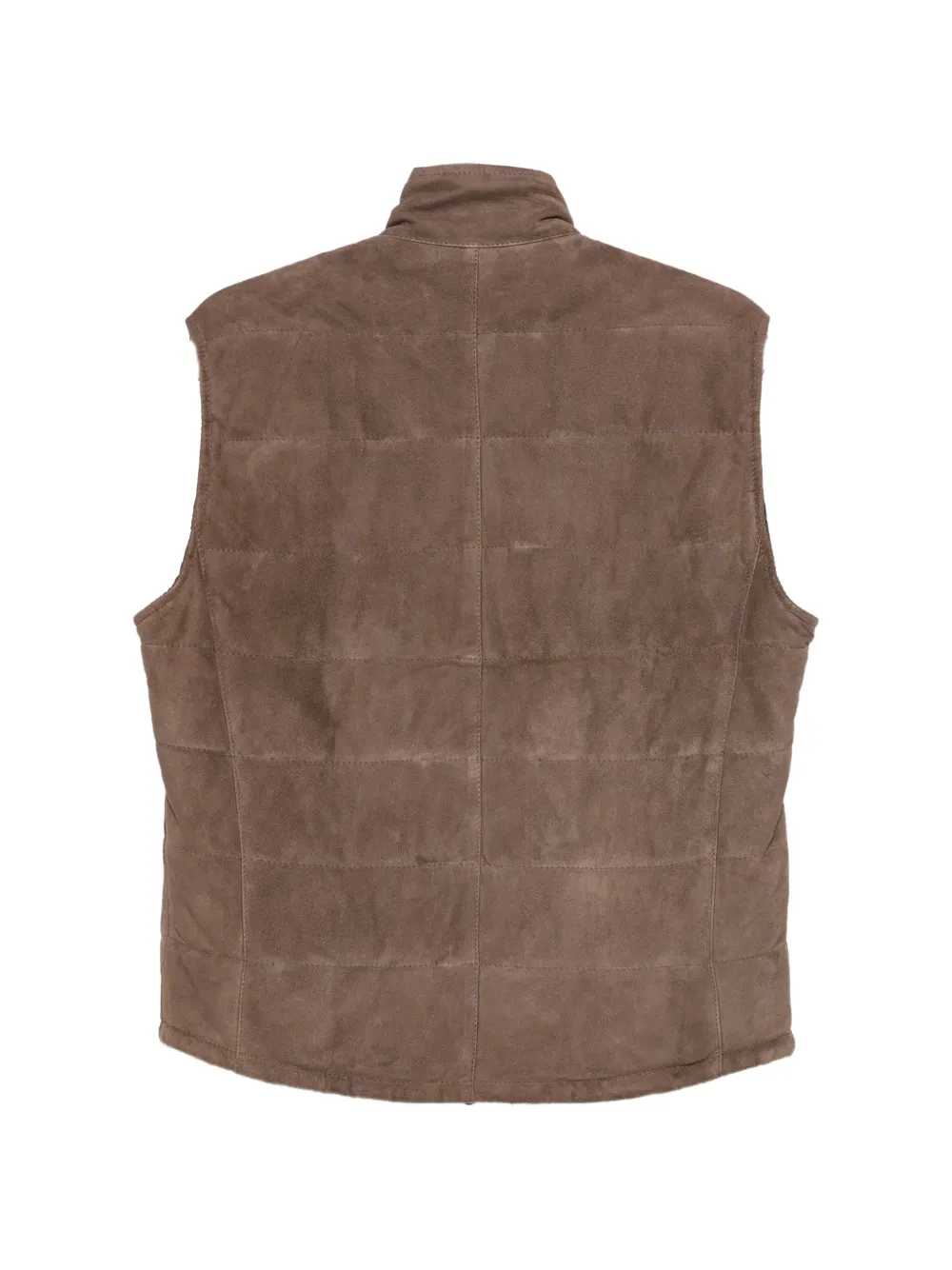 Barba Gewatteerde suède bodywarmer Bruin