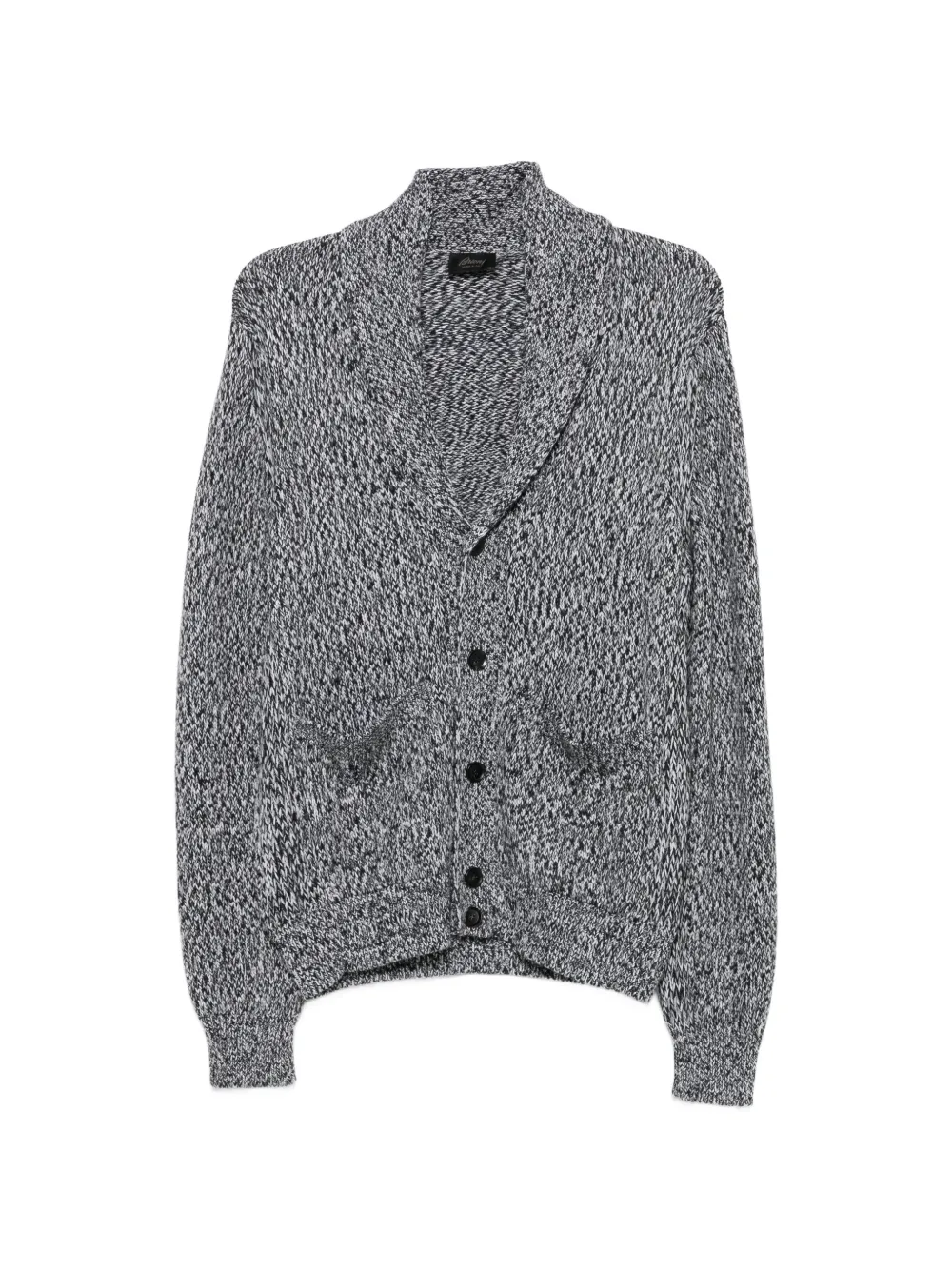 Brioni shawl-collar marl-effect cardigan - Grigio