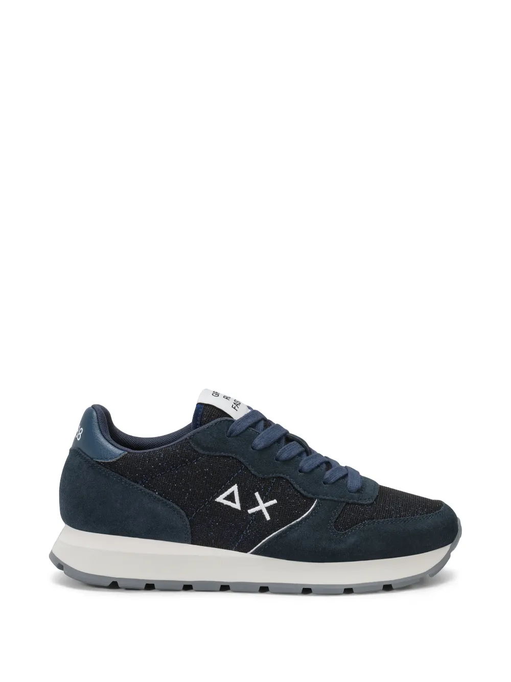 Sun 68 Big Ally Glitter-panelled Sneakers In Blue