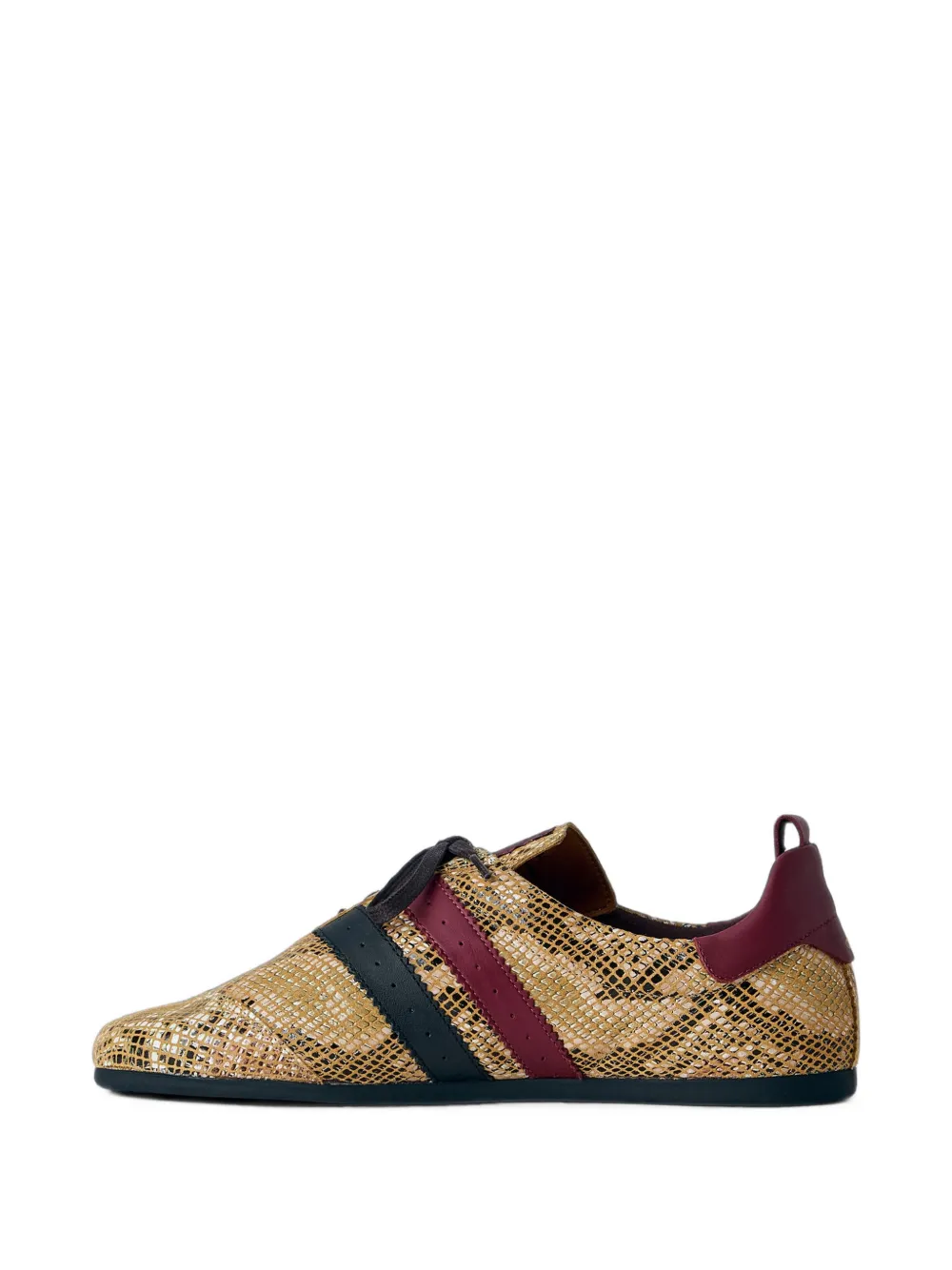 Vivienne Westwood Drunken snakeskin-effect lace-up sneakers Beige