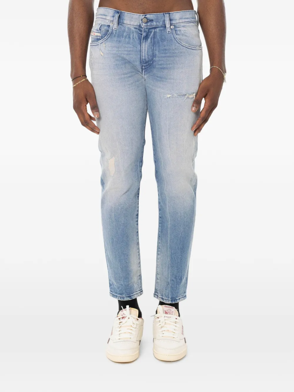 Diesel slim jeans regular-waist 2019 D-Strukt - Blu