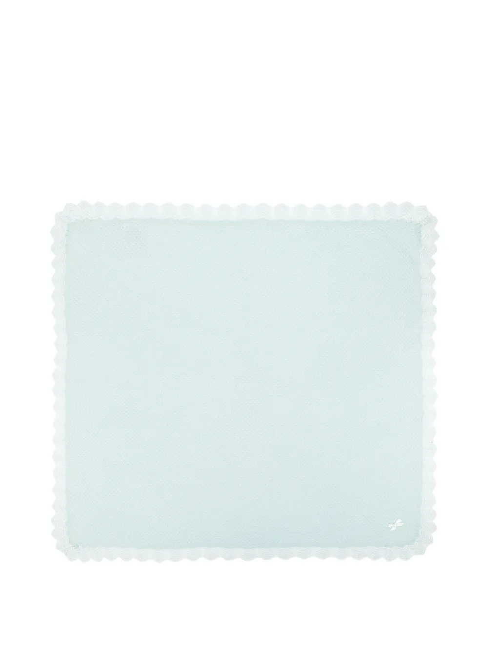 Paz Rodriguez scalloped-edge bow-detail blanket - Blu