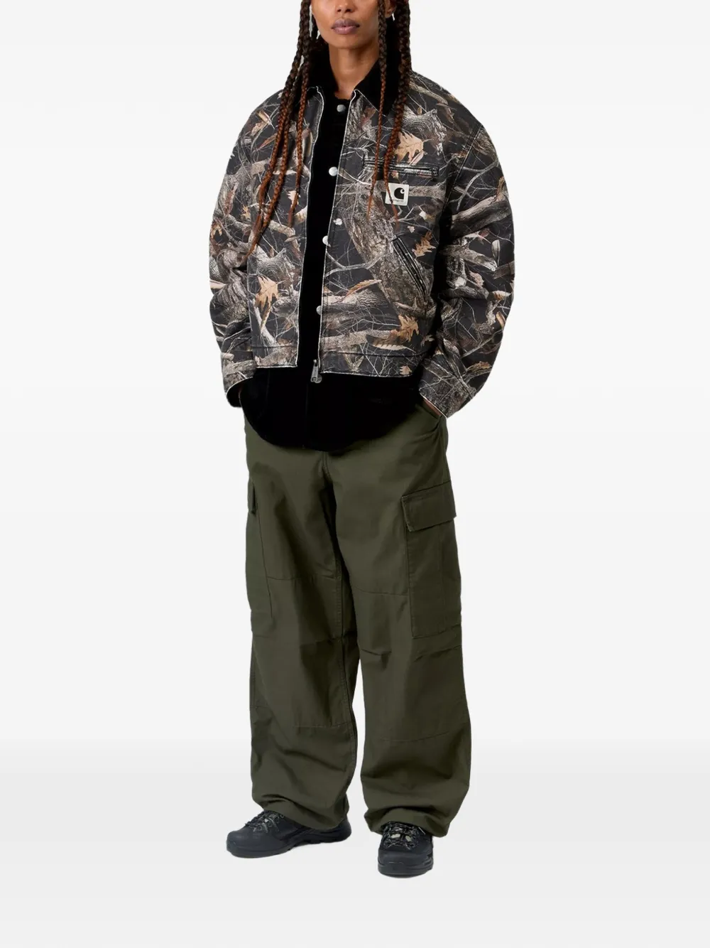 Carhartt WIP Jack met logopatch Zwart