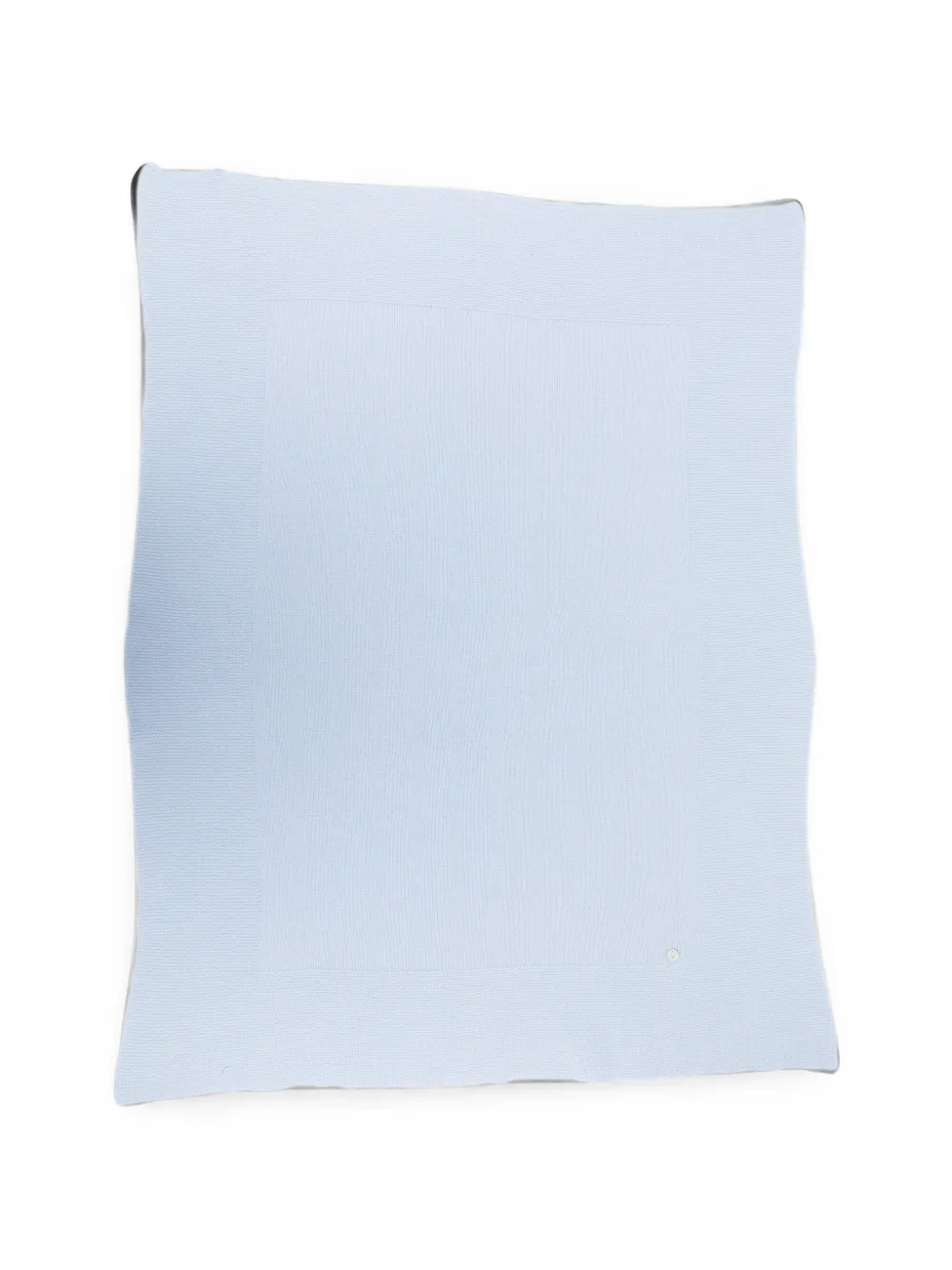 Paz Rodriguez logo-plaque knitted blanket - Blu