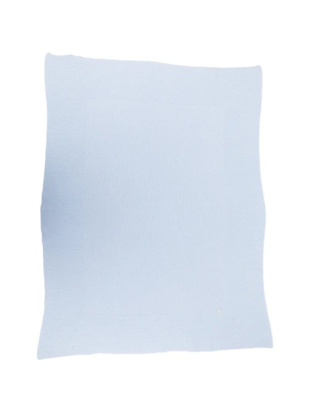 Paz Rodriguez logo-plaque knitted blanket - Blu