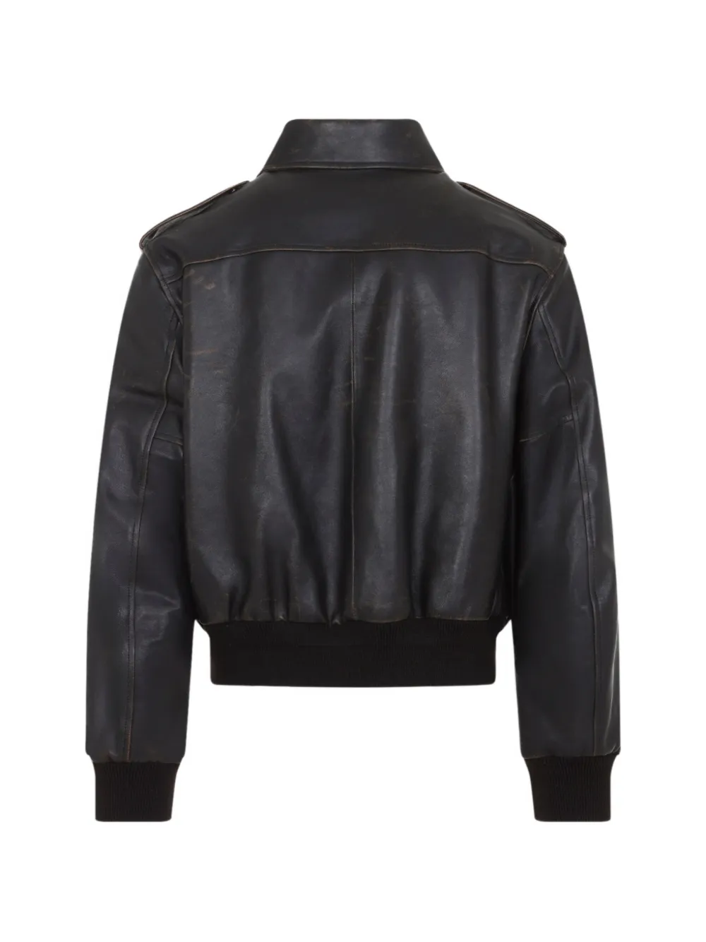 Jil Sander Leren jack Zwart
