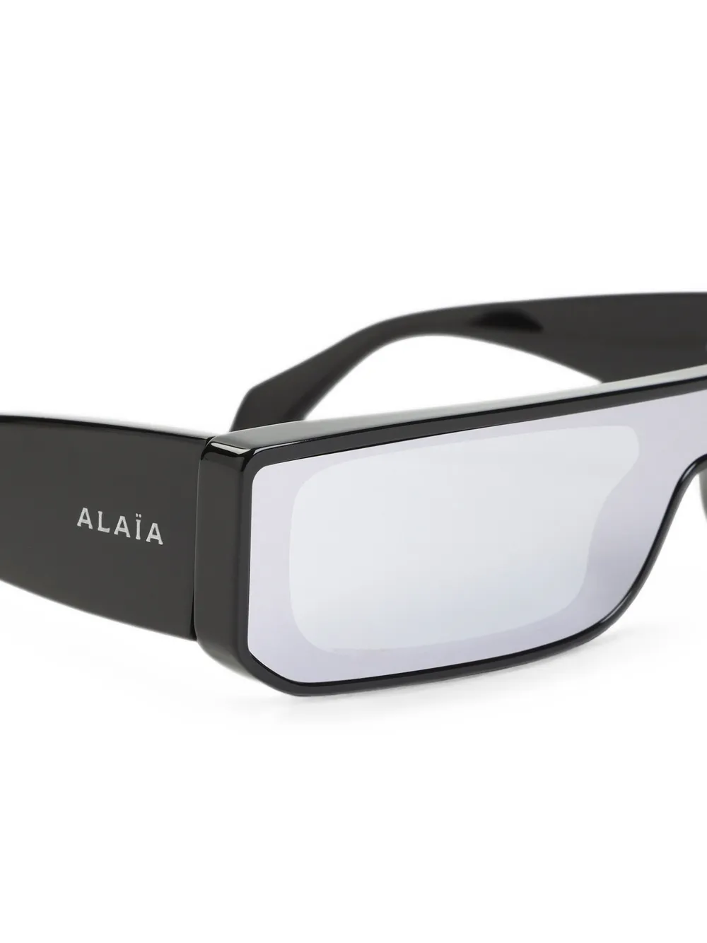 Alaia Eyewear Zonnebril met rechthoekig montuur Zwart