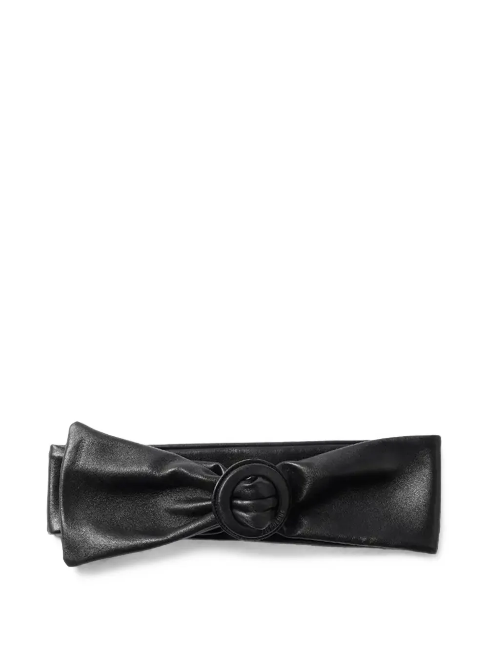 Jacquemus Lio Bow-detail Buckle Belt In Black