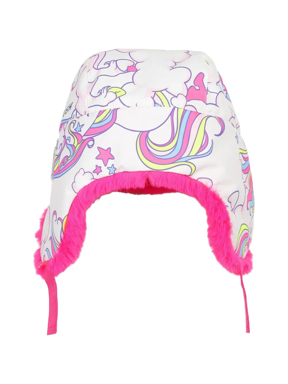 Billieblush unicorn-print chapka hat - Bianco