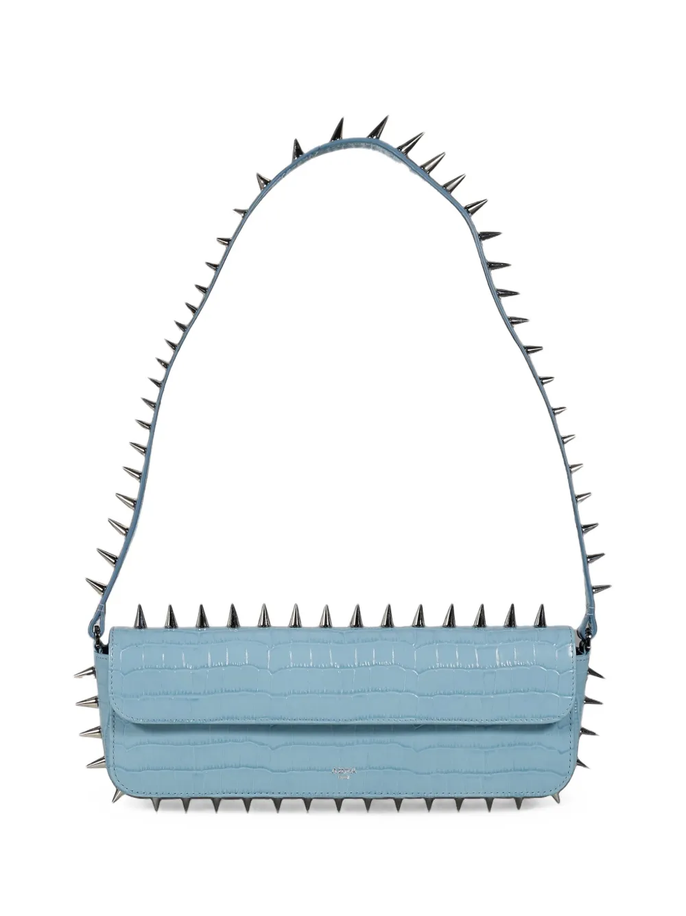 Abra Spike crocodile-effect leather shoulder bag - Blau