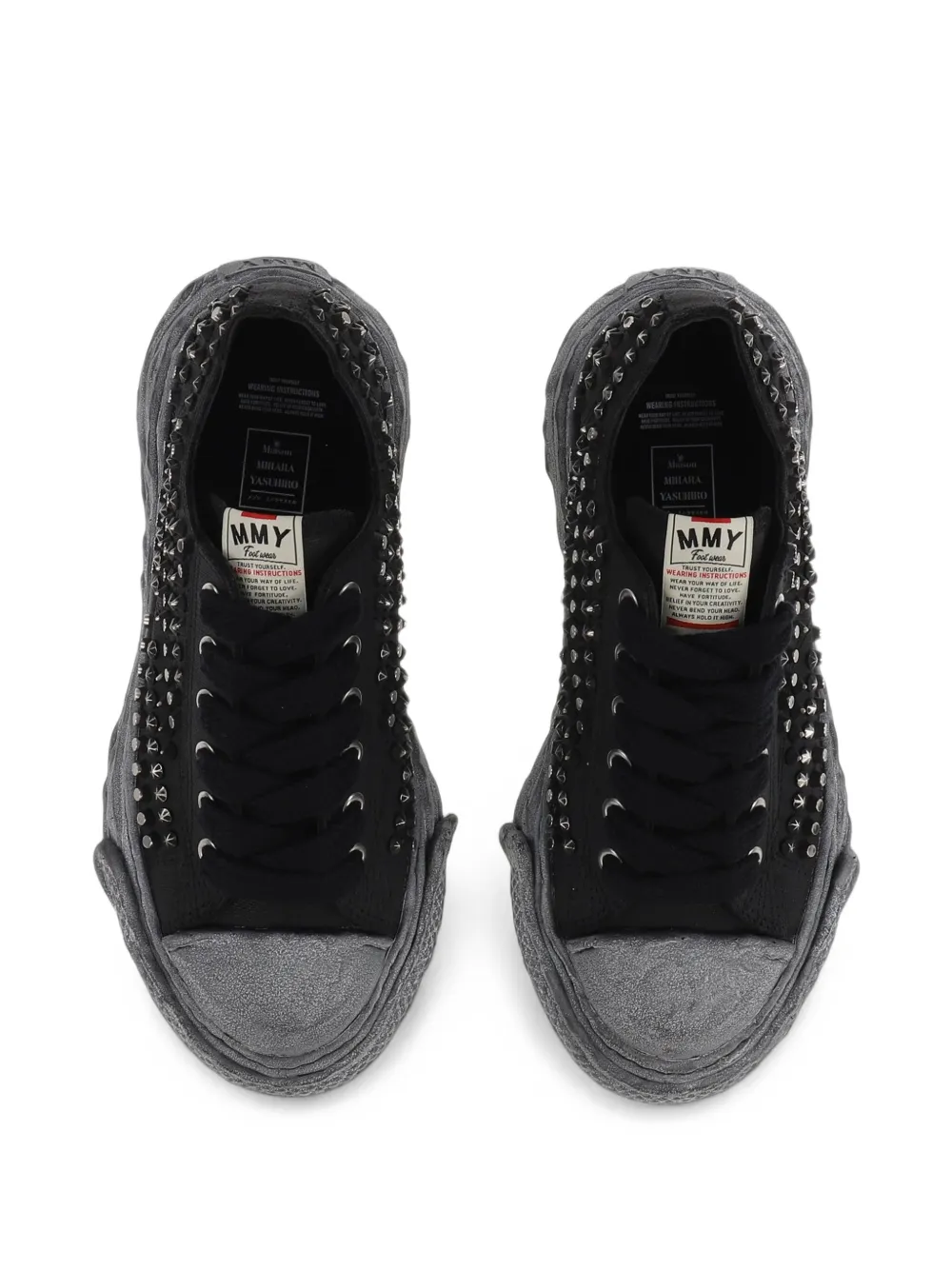 Maison MIHARA YASUHIRO Peterson 23 studded sneakers Zwart