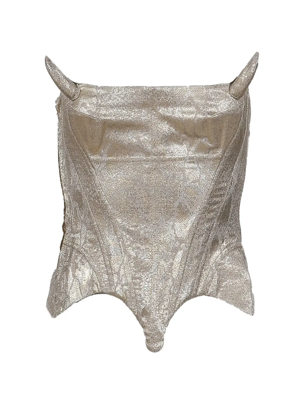 NΦ DRESS Devil Horn brocade corset - Oro