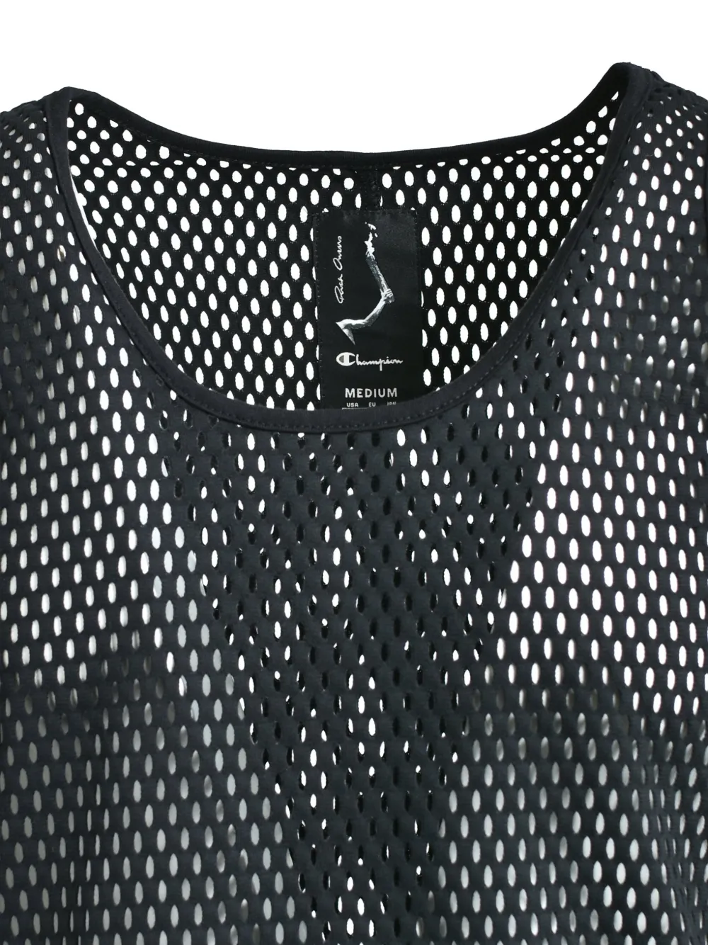 Rick Owens Basketbal tanktop met mesh Zwart