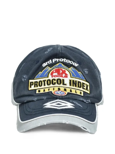 PROTOCOL INDEX distressed-effect baseball cap