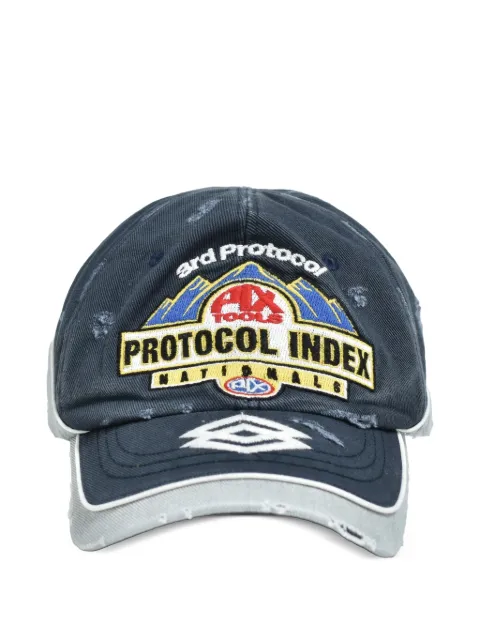 PROTOCOL INDEX distressed-effect baseball cap