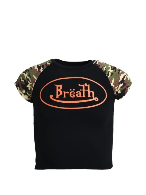 BREATH logo-print cropped T-shirt