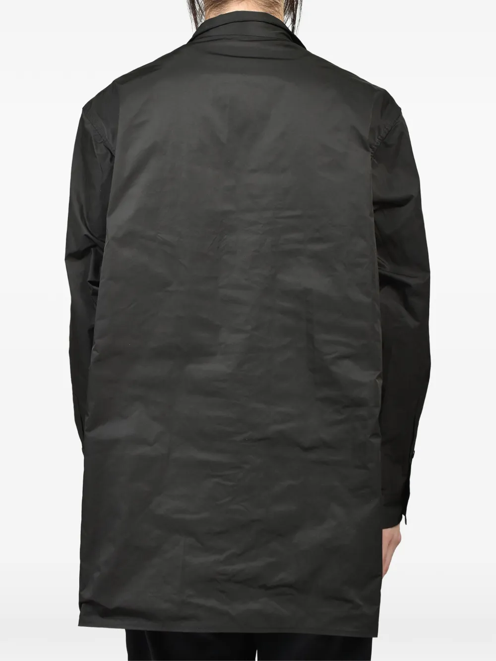 Yohji Yamamoto Gewatteerde jas met logoprint Zwart