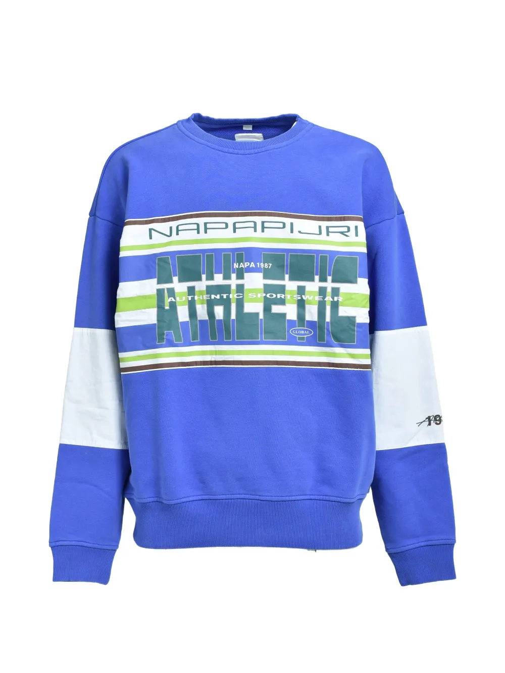 Napa By Martine Rose logo-print panelled sweatshirt - Blu