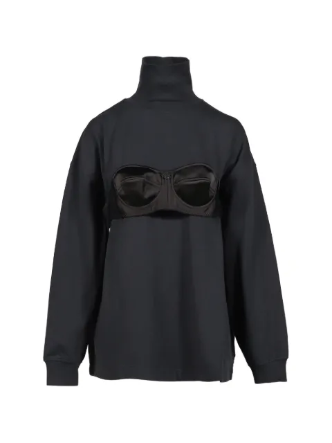 Vaquera balconette-bra turtleneck sweatshirt