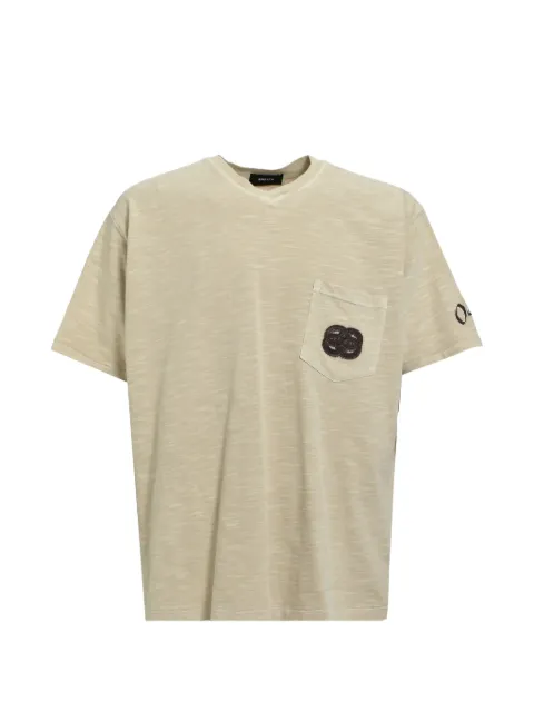 BREATH eagle-patch V-neck t-shirt