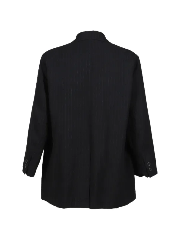 PORTER CLASSIC Pinstripe Bebop Jacket | Black | FARFETCH CA