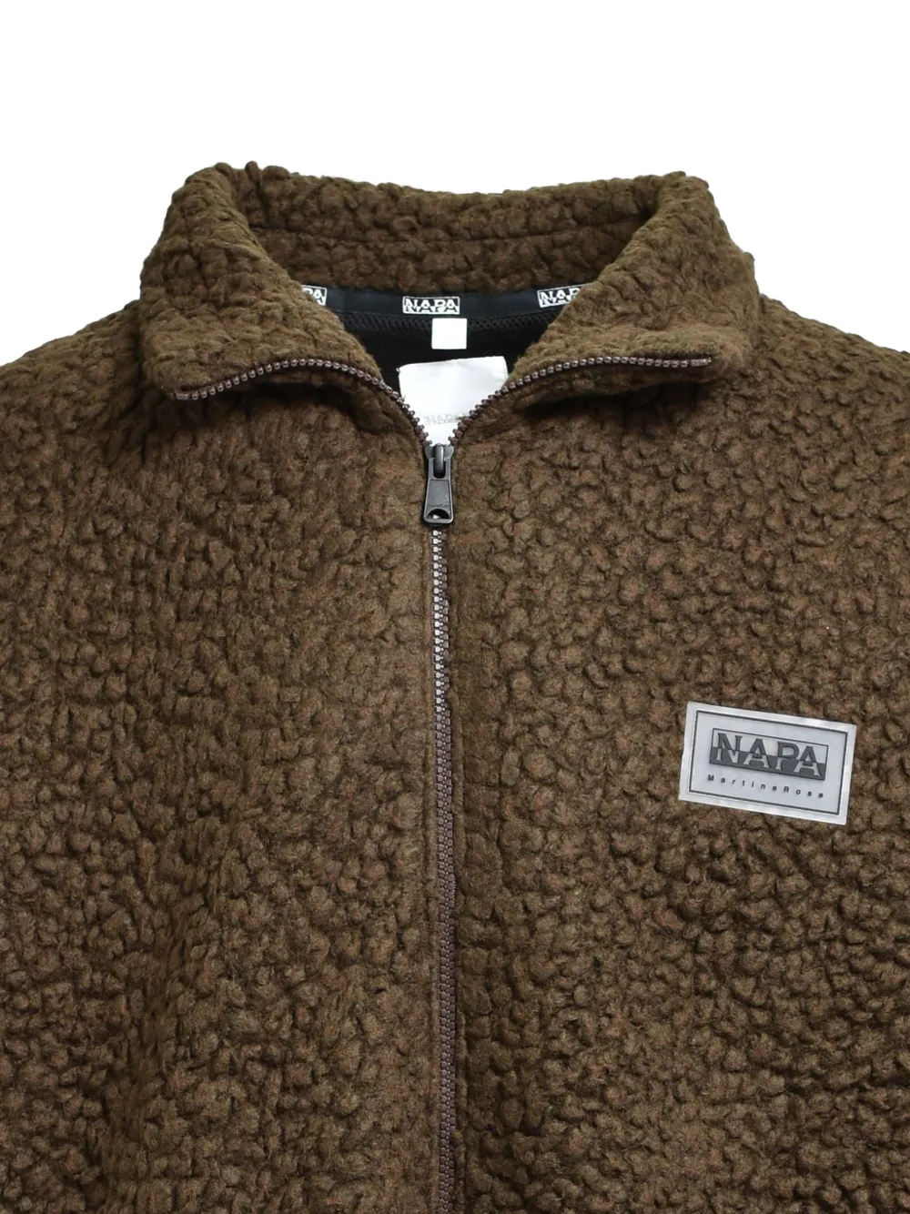 Napa By Martine Rose Fleece jack met rits Bruin