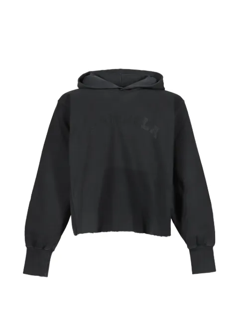 Maison Margiela logo-patch raw-cut hoodie