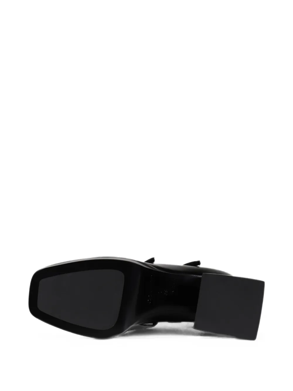 Nodaleto Bulla Babies touch-strap leather heeled lace-up shoes Zwart
