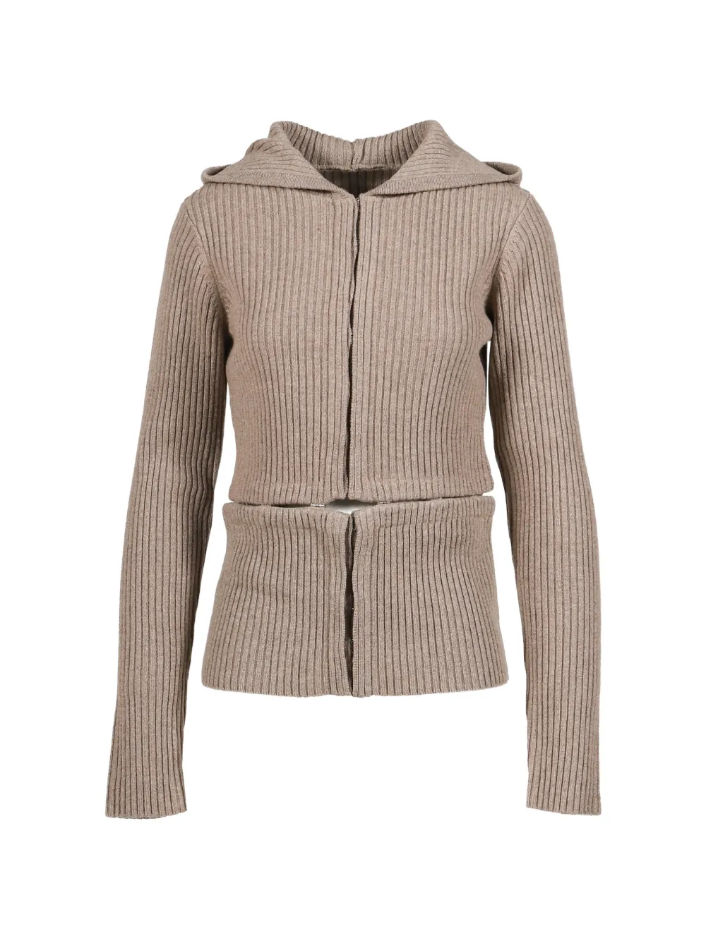 HELIOT EMIL Refracta ribbed-knit cardigan - Nude